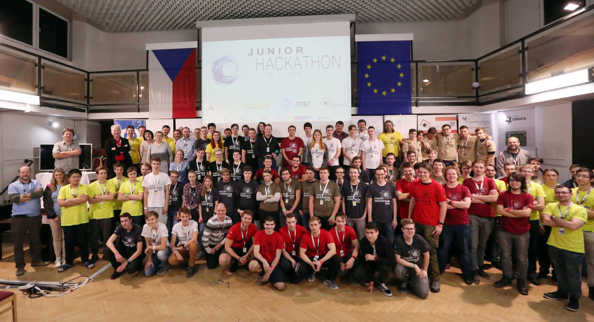 Účastnící Junior Hackathon Brno 2018, Junior Hackathon Brno 2018, Secondary School of Informatics, Postal Services and Finance, Brno